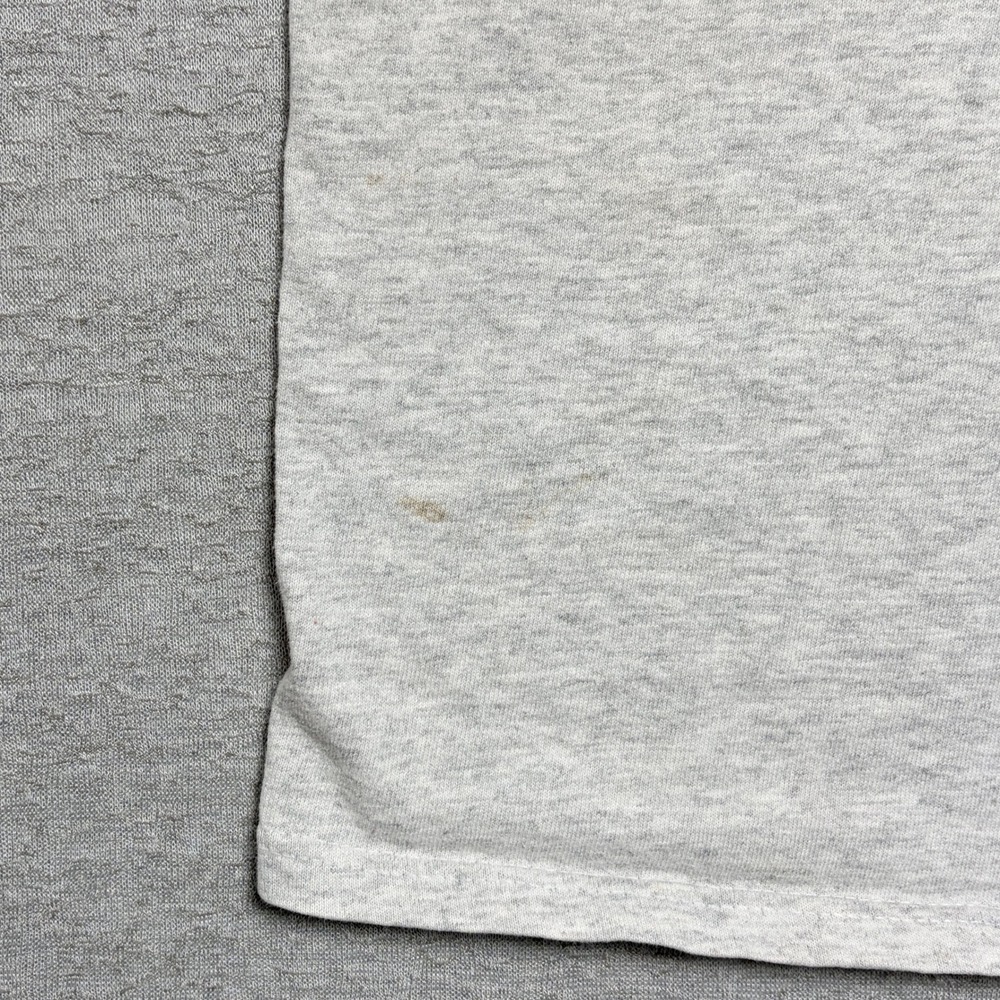 Champion Mens T-Shirt Large Gray Script Logo Short Sleeve Embroidered - Picture 3 of 10
